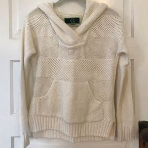 C. Wonder White Striped Hooded Sweater - Size XS